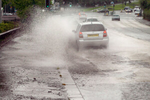 Pilkington Way in Heavy Rain by David Dixon, CC BY-SA 2.0 , via Wikimedia Commons