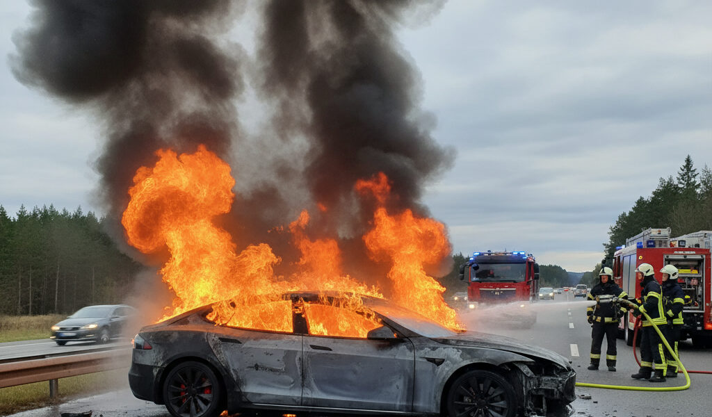 Przyczyny pożarów aut elektrycznych kontra przyczyny pożarów aut spalinowych