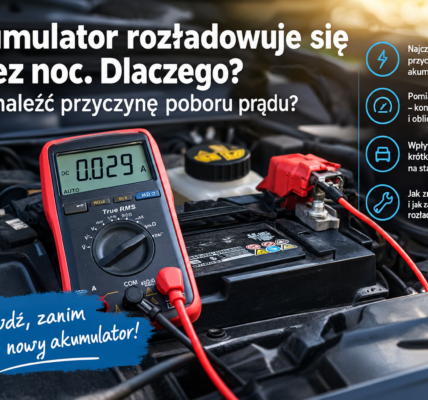 Akumulator rozładowuje się przez noc – pomiar poboru prądu multimetrem