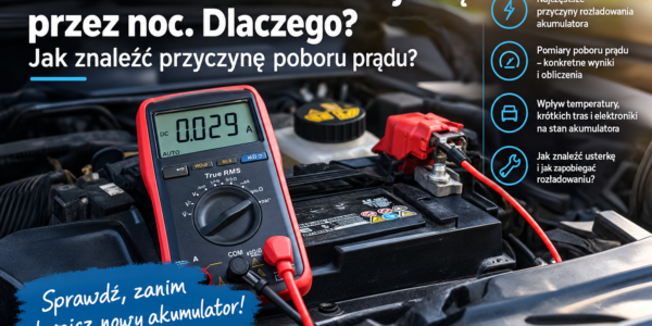 Akumulator rozładowuje się przez noc – pomiar poboru prądu multimetrem